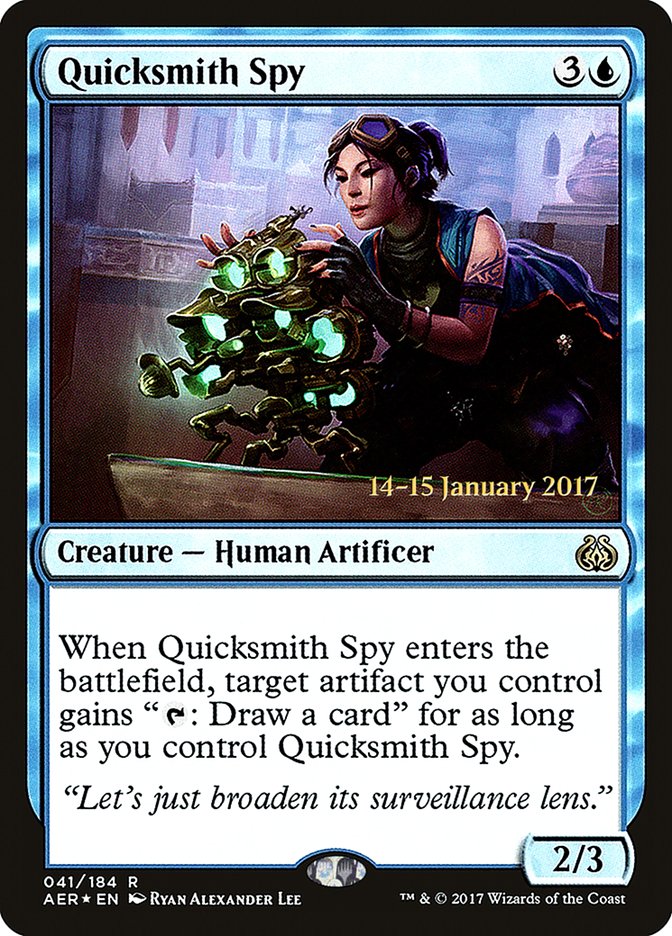 Quicksmith Spy [Aether Revolt Prerelease Promos] | Dumpster Cat Games