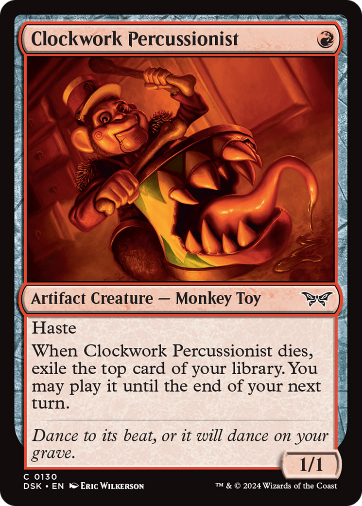 Clockwork Percussionist (0130) [Duskmourn: House of Horror] | Dumpster Cat Games