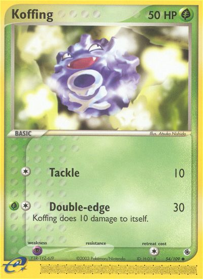 Koffing (54/109) [EX: Ruby & Sapphire] | Dumpster Cat Games