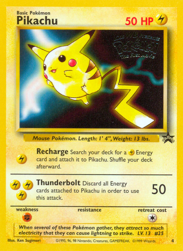 Pikachu (4) [Wizards of the Coast: Black Star Promos] | Dumpster Cat Games