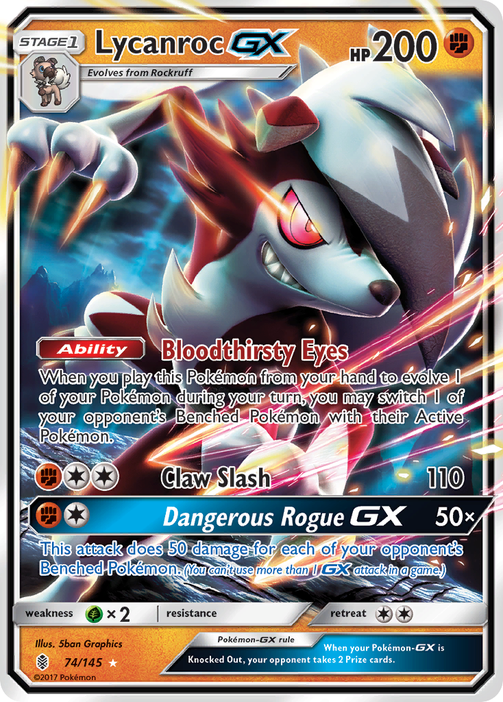 Lycanroc GX (74/145) [Sun & Moon: Guardians Rising] | Dumpster Cat Games