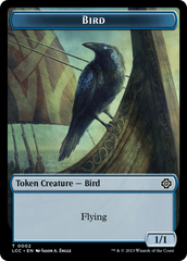 Bird // Merfolk (0003) Double-Sided Token [The Lost Caverns of Ixalan Commander Tokens] | Dumpster Cat Games