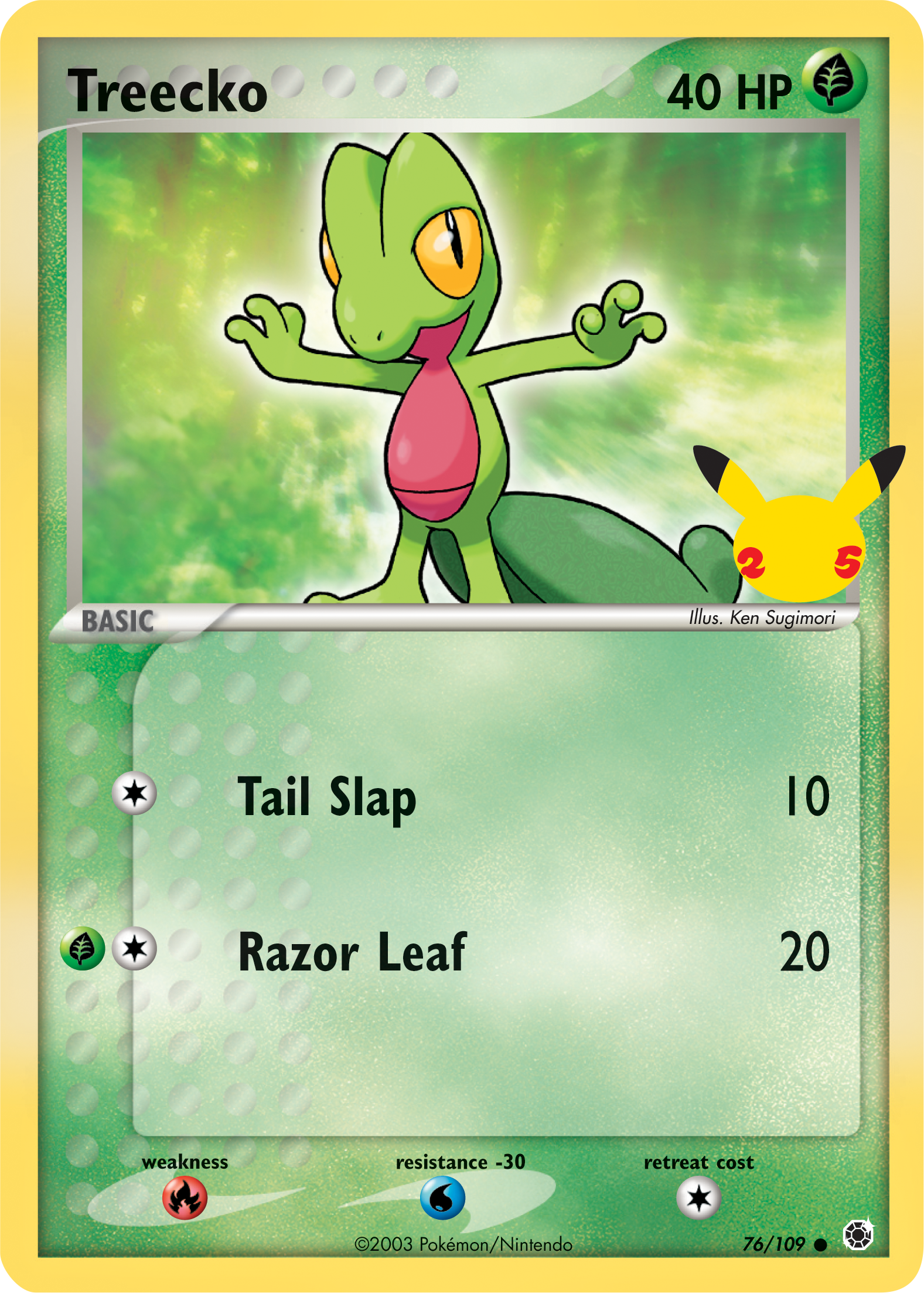 Treecko (76/109) (Jumbo Card) [First Partner Pack] | Dumpster Cat Games