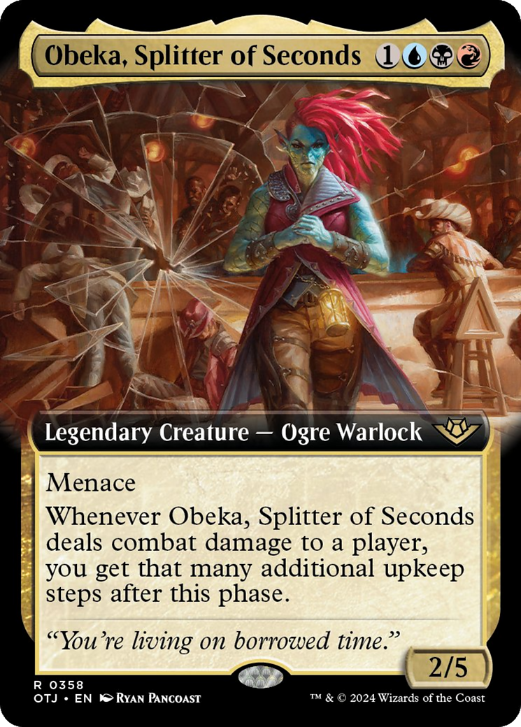 Obeka, Splitter of Seconds (Extended Art) [Outlaws of Thunder Junction] | Dumpster Cat Games