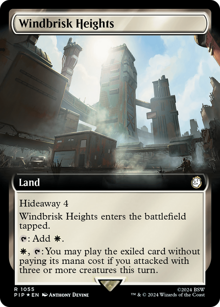 Windbrisk Heights (Extended Art) (Surge Foil) [Fallout] | Dumpster Cat Games