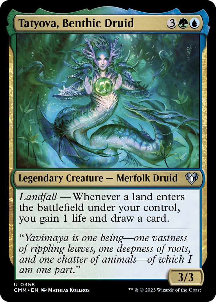 Tatyova, Benthic Druid [Commander Masters] | Dumpster Cat Games