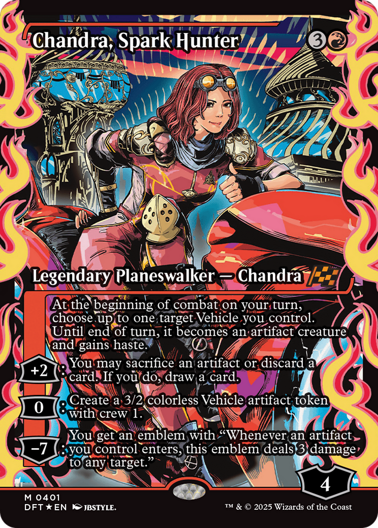 Chandra, Spark Hunter (Showcase) [Aetherdrift] | Dumpster Cat Games