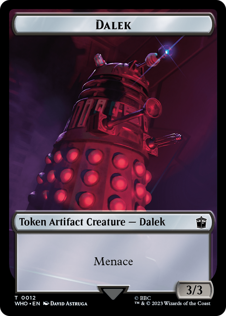 Dalek // Alien Salamander Double-Sided Token [Doctor Who Tokens] | Dumpster Cat Games