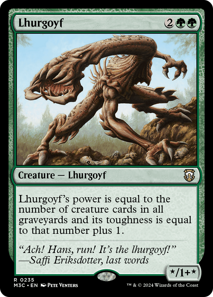 Lhurgoyf (Ripple Foil) [Modern Horizons 3 Commander] | Dumpster Cat Games