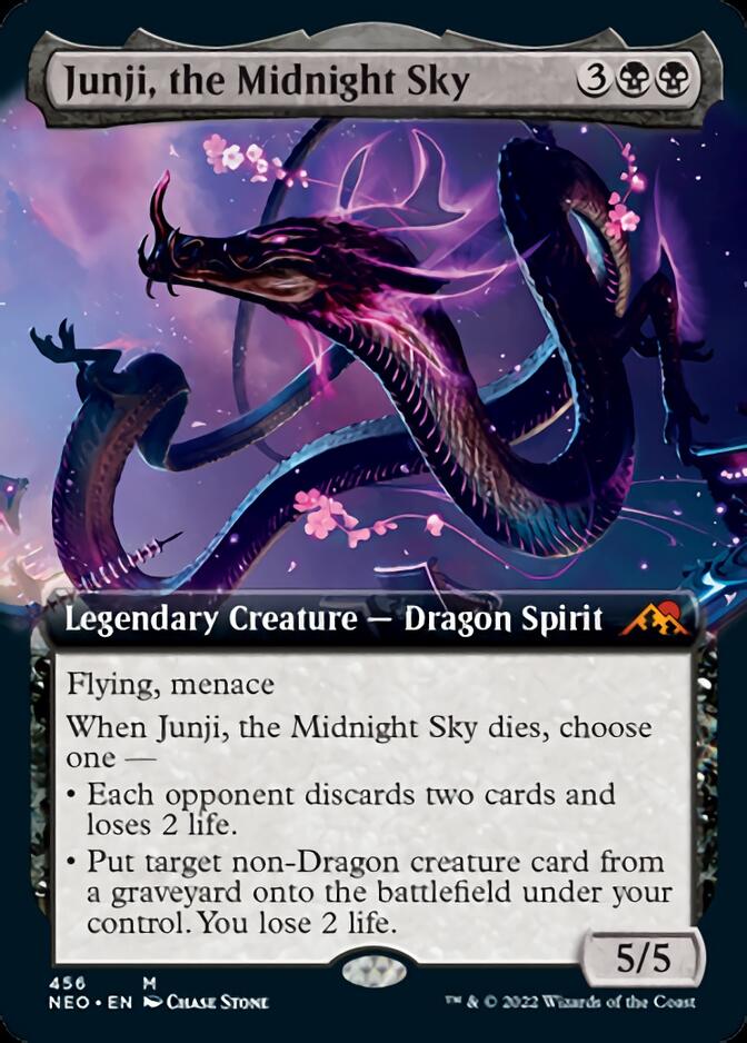 Junji, the Midnight Sky (Extended Art) [Kamigawa: Neon Dynasty] | Dumpster Cat Games