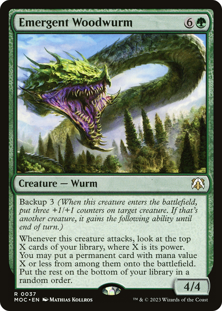 Emergent Woodwurm [March of the Machine Commander] | Dumpster Cat Games