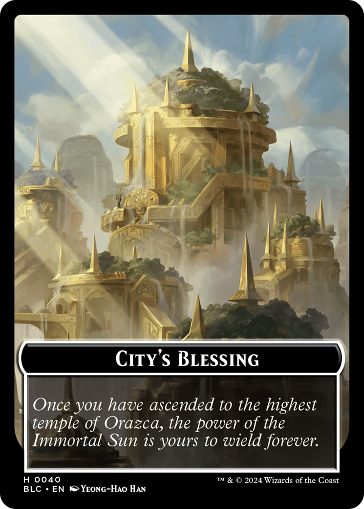 Hamster // City's Blessing Double-Sided Token [Bloomburrow Commander Tokens] | Dumpster Cat Games