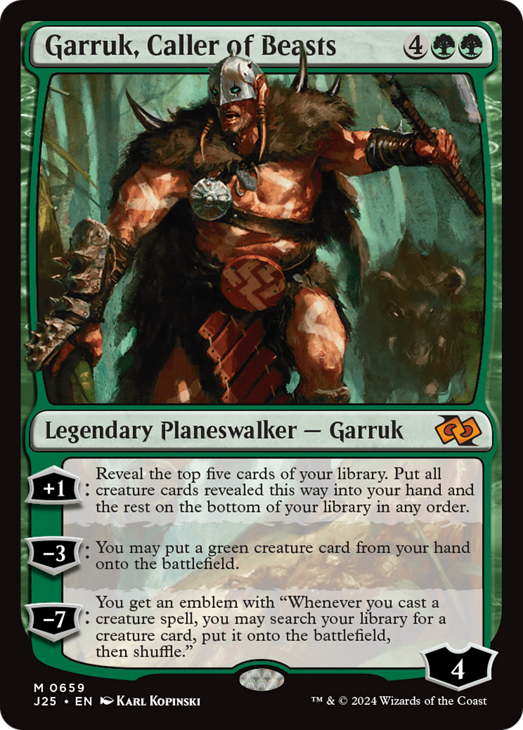 Garruk, Caller of Beasts [Foundations Jumpstart] | Dumpster Cat Games