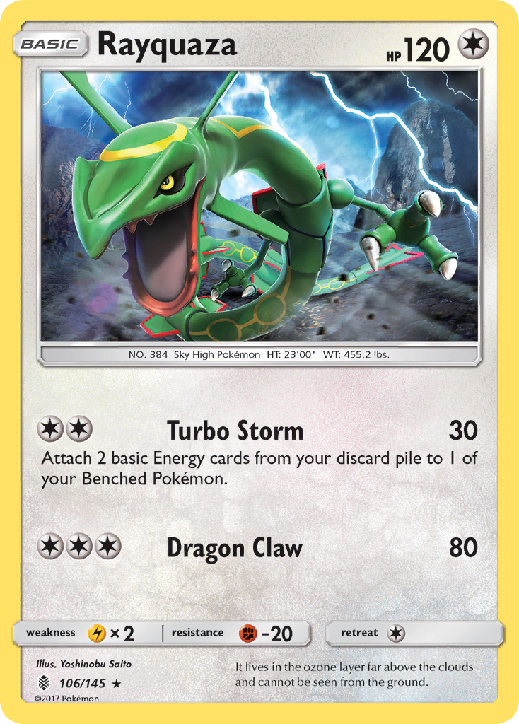 Rayquaza (106/145) [Sun & Moon: Guardians Rising] | Dumpster Cat Games