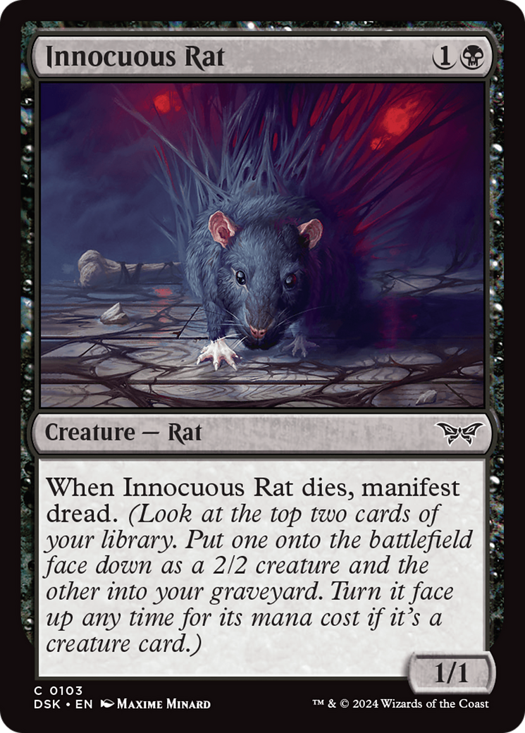 Innocuous Rat [Duskmourn: House of Horror] | Dumpster Cat Games