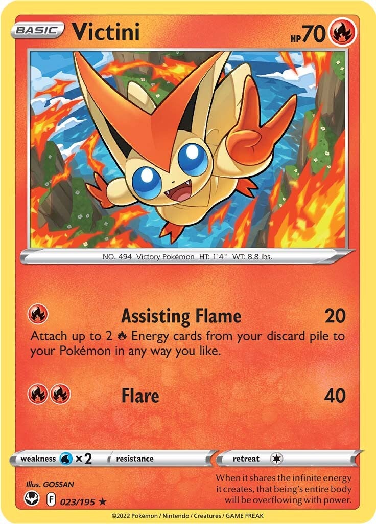 Victini (023/195) [Sword & Shield: Silver Tempest] | Dumpster Cat Games