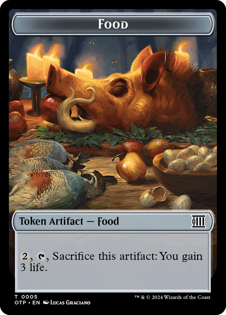 Food // Plot Double-Sided Token [Outlaws of Thunder Junction: Breaking News Tokens] | Dumpster Cat Games