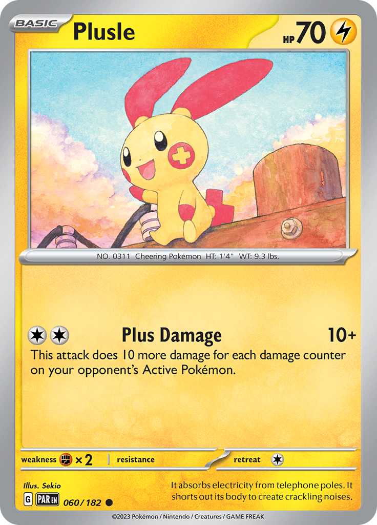 Plusle (060/182) [Scarlet & Violet: Paradox Rift] | Dumpster Cat Games