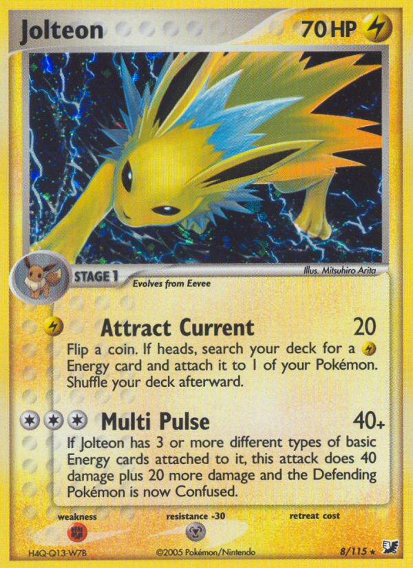 Jolteon (8/115) [EX: Unseen Forces] | Dumpster Cat Games