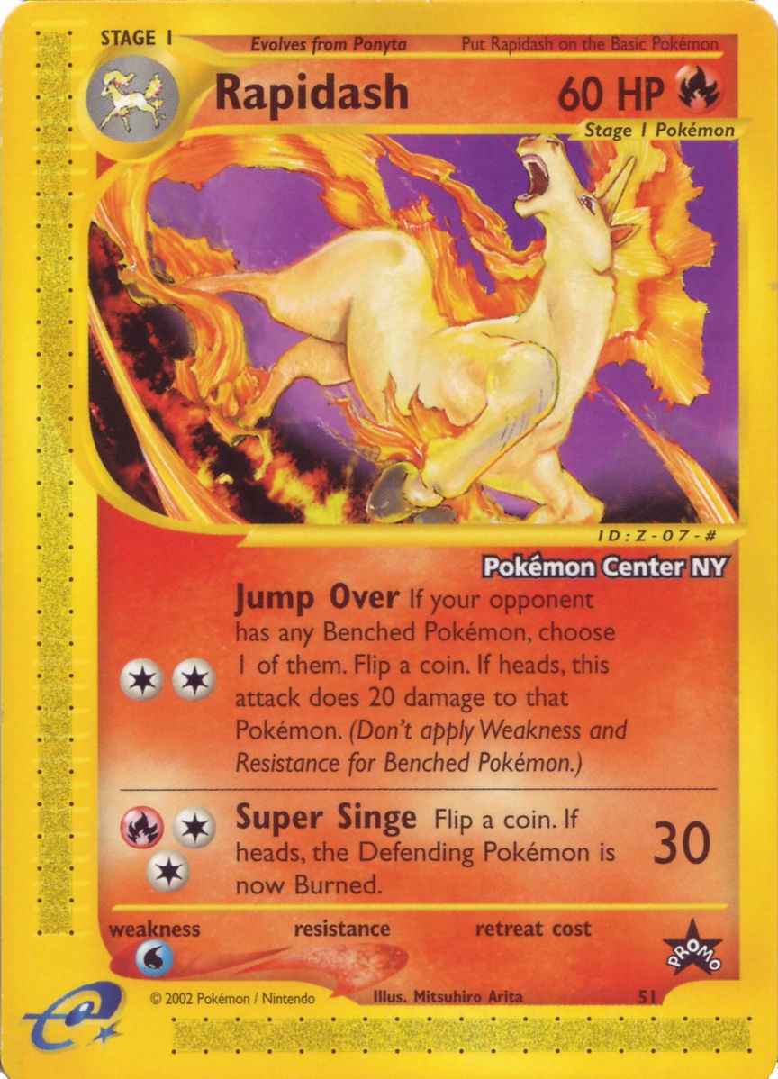 Rapidash (51) (Pokemon Center NY Promo) [Wizards of the Coast: Black Star Promos] | Dumpster Cat Games