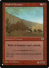 Wall of Granite [The List] | Dumpster Cat Games