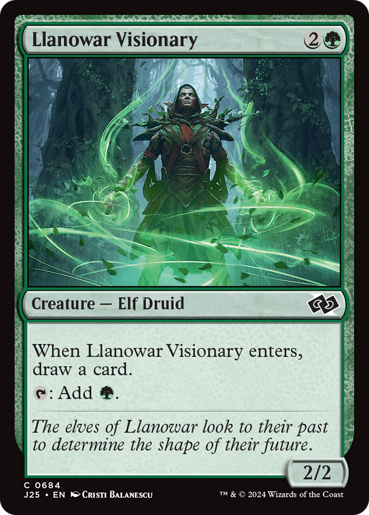 Llanowar Visionary [Foundations Jumpstart] | Dumpster Cat Games