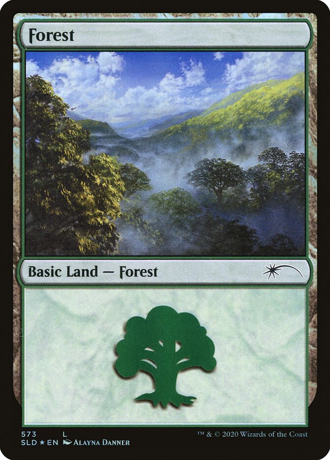 Forest (Lands) (573) [Secret Lair Drop Promos] | Dumpster Cat Games