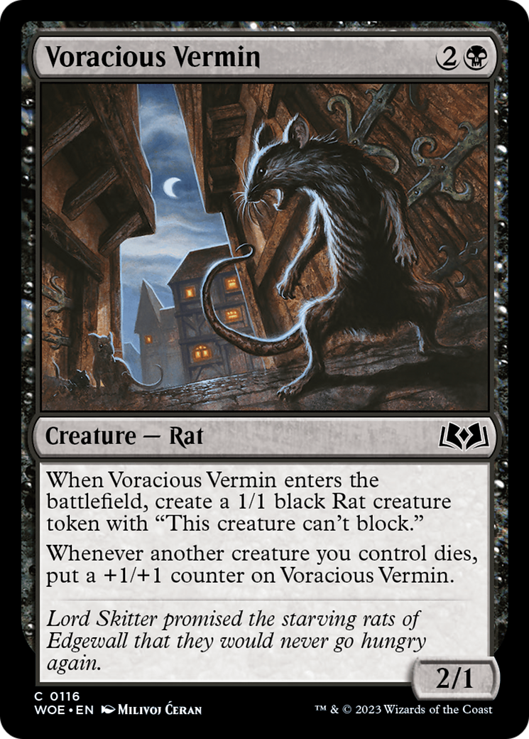 Voracious Vermin [Wilds of Eldraine] | Dumpster Cat Games