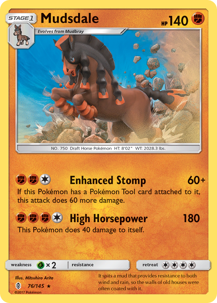 Mudsdale (76/145) [Sun & Moon: Guardians Rising] | Dumpster Cat Games