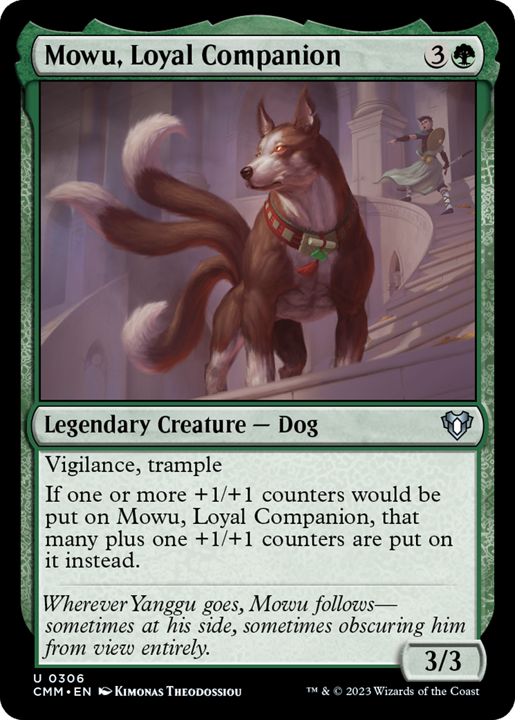 Mowu, Loyal Companion [Commander Masters] | Dumpster Cat Games