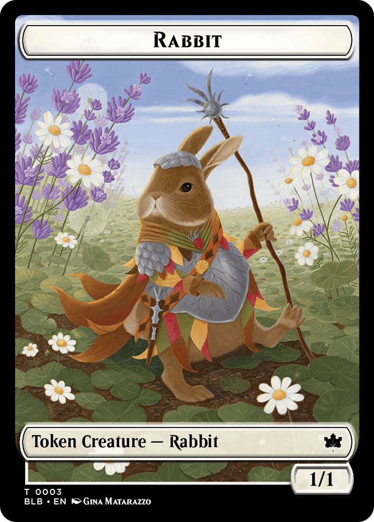 Rabbit // Rabbit Double-Sided Token [Bloomburrow Tokens] | Dumpster Cat Games