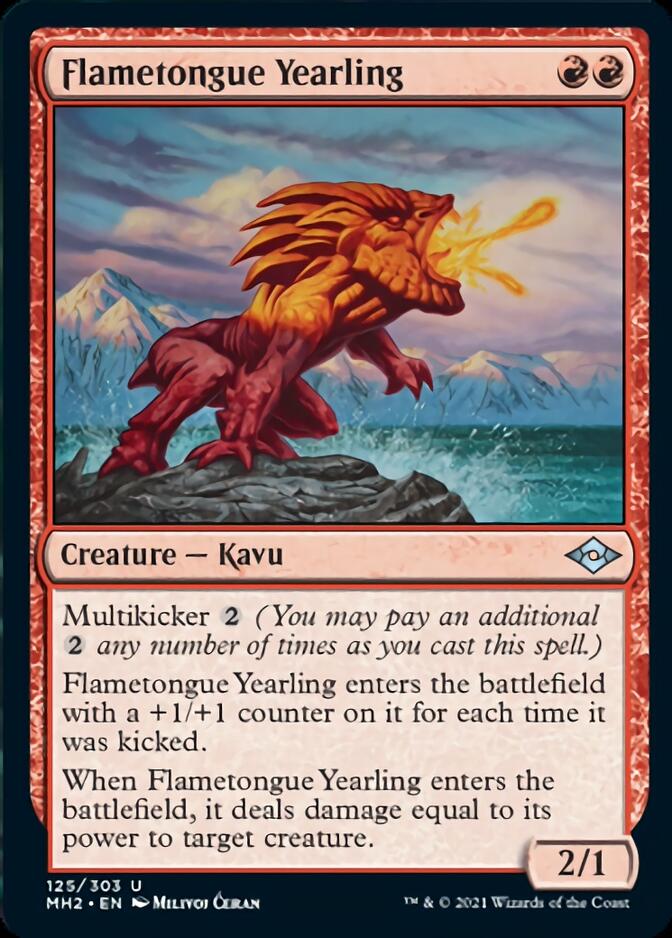 Flametongue Yearling [Modern Horizons 2] | Dumpster Cat Games