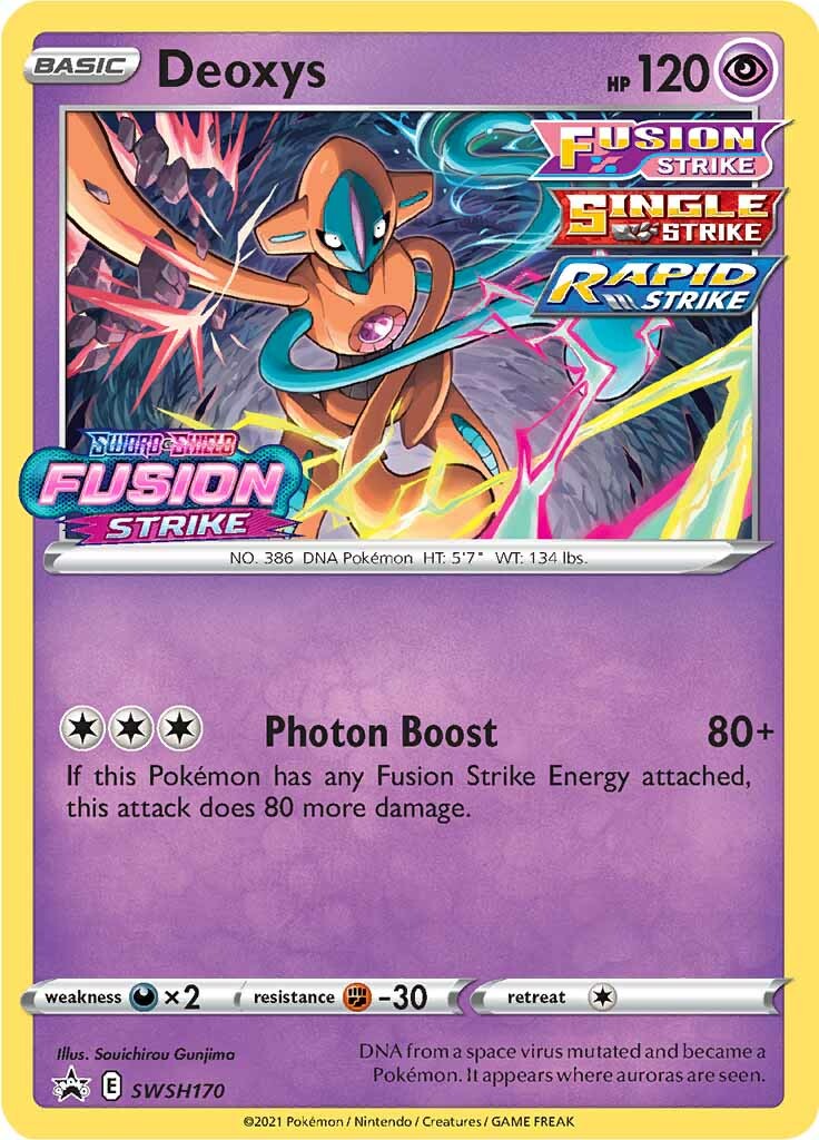 Deoxys (SWSH170) (Prerelease Promo) [Sword & Shield: Black Star Promos] | Dumpster Cat Games