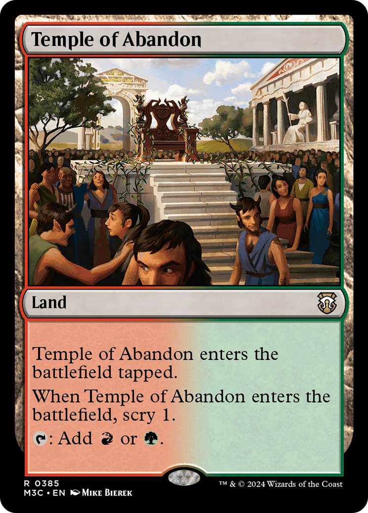 Temple of Abandon (Ripple Foil) [Modern Horizons 3 Commander] | Dumpster Cat Games