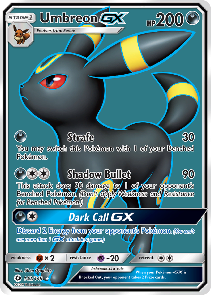 Umbreon GX (142/149) [Sun & Moon: Base Set] | Dumpster Cat Games