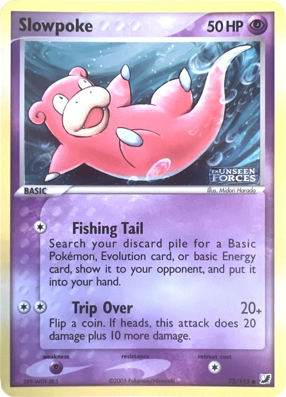 Slowpoke (72/115) (Stamped) [EX: Unseen Forces] | Dumpster Cat Games