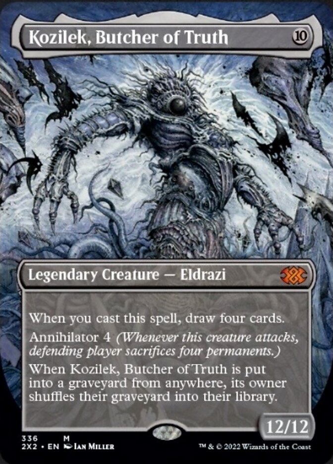 Kozilek, Butcher of Truth (Borderless Alternate Art) [Double Masters 2022] | Dumpster Cat Games