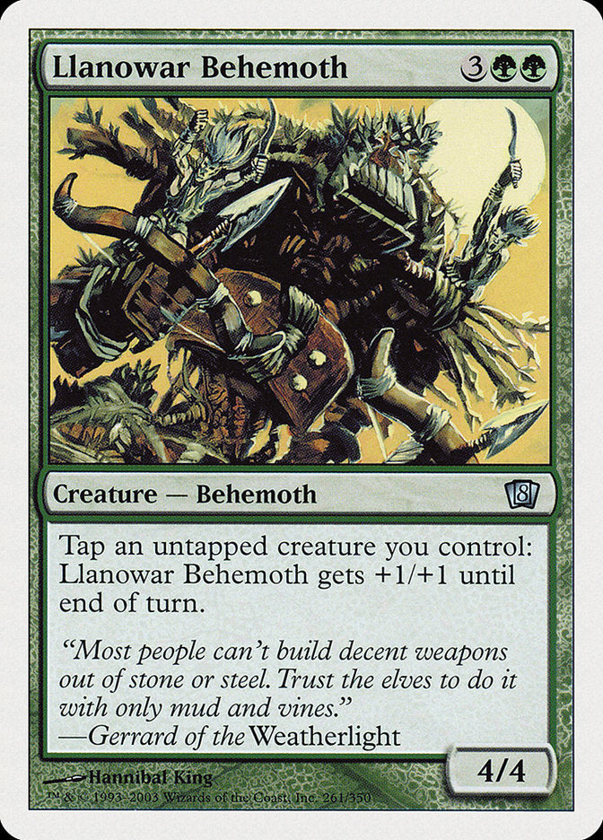 Llanowar Behemoth (8th Edition) [Oversize Cards] | Dumpster Cat Games