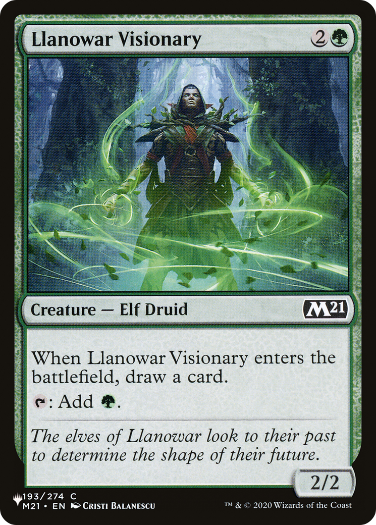 Llanowar Visionary [The List Reprints] | Dumpster Cat Games