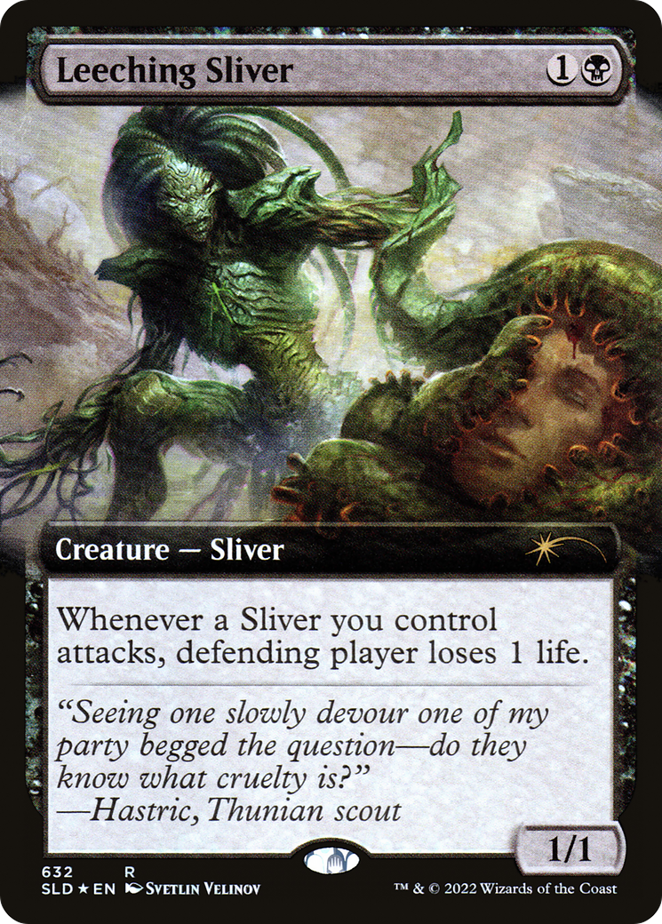 Leeching Sliver (Extended Art) [Secret Lair Drop Promos] | Dumpster Cat Games