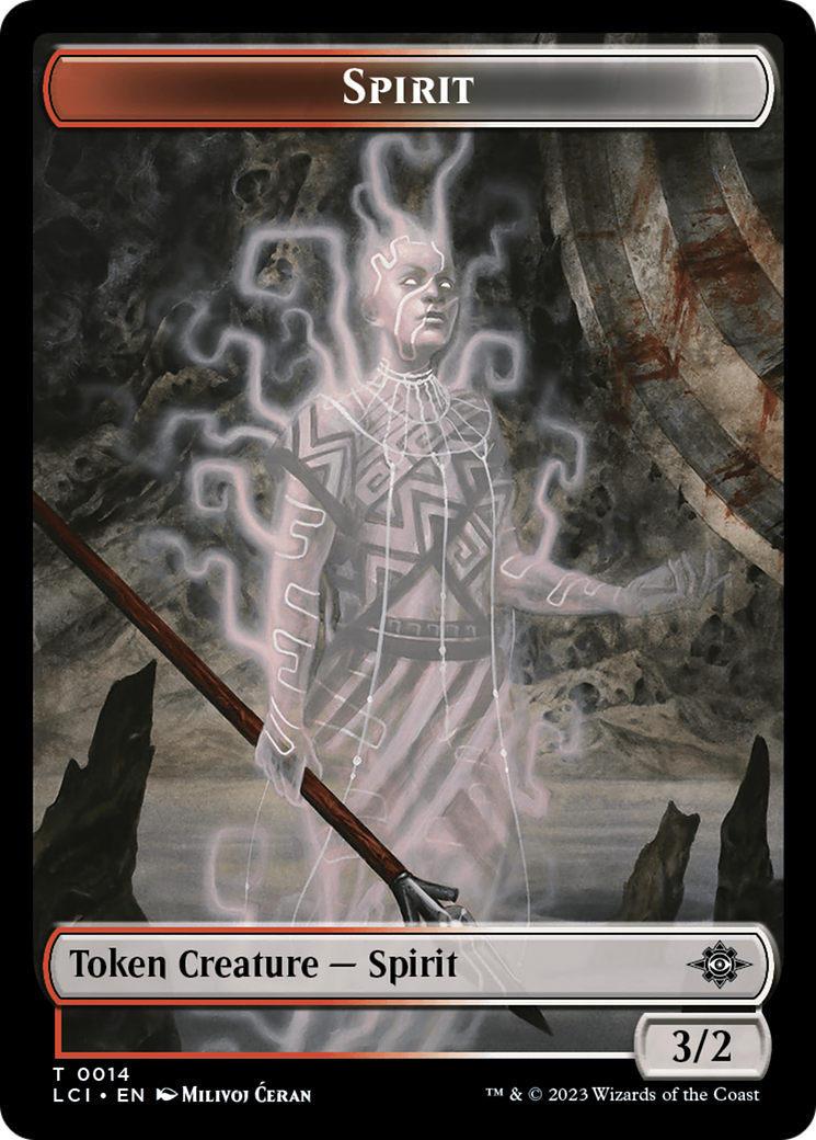 Vampire // Spirit Double-Sided Token [The Lost Caverns of Ixalan Tokens] | Dumpster Cat Games