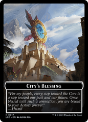 City's Blessing // Pirate (0005) Double-Sided Token [The Lost Caverns of Ixalan Commander Tokens] | Dumpster Cat Games