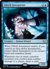 Glitch Interpreter (Extended Art) [Duskmourn: House of Horror Commander] | Dumpster Cat Games