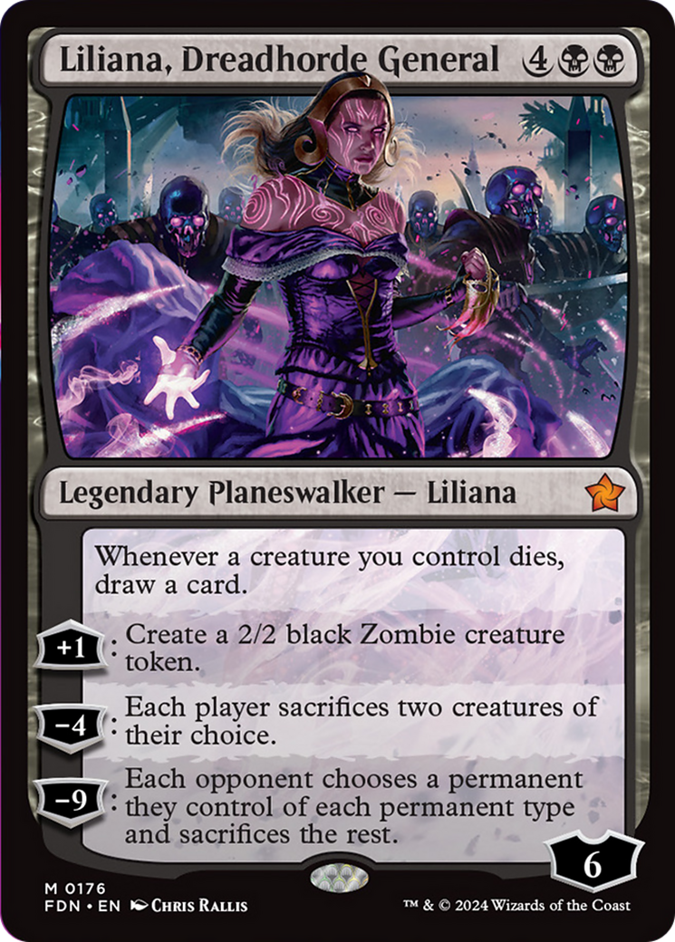 Liliana, Dreadhorde General [Foundations] | Dumpster Cat Games