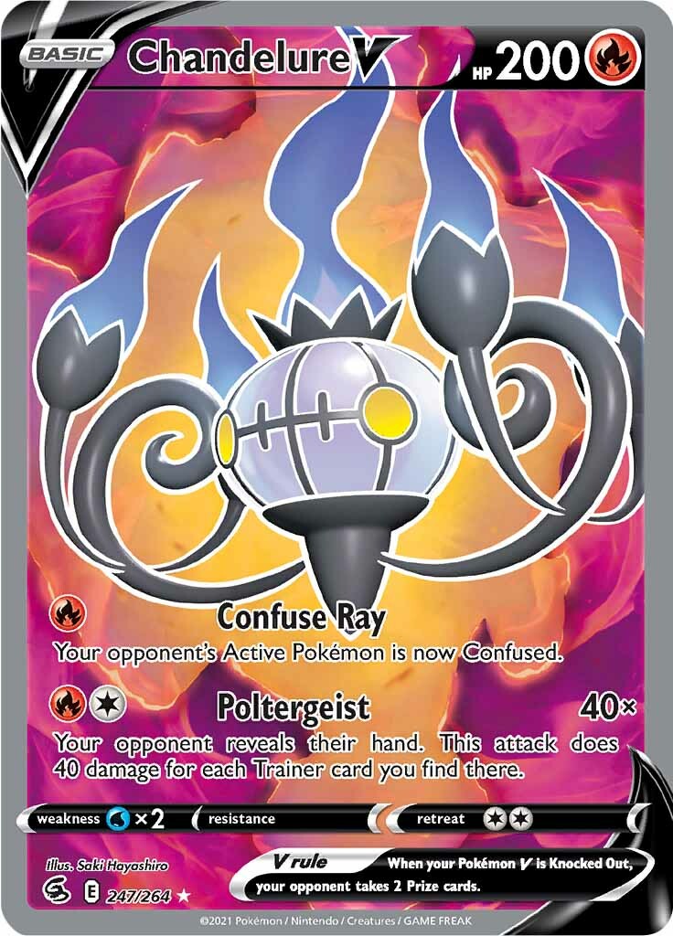 Chandelure V (247/264) [Sword & Shield: Fusion Strike] | Dumpster Cat Games