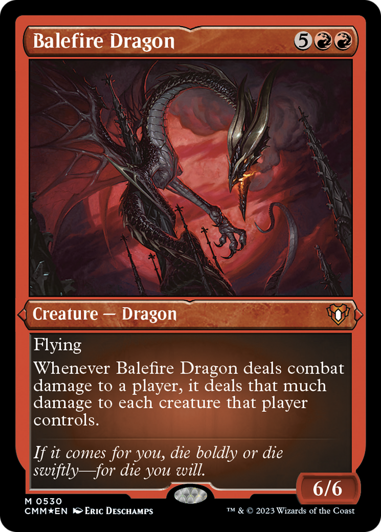 Balefire Dragon (Foil Etched) [Commander Masters] | Dumpster Cat Games