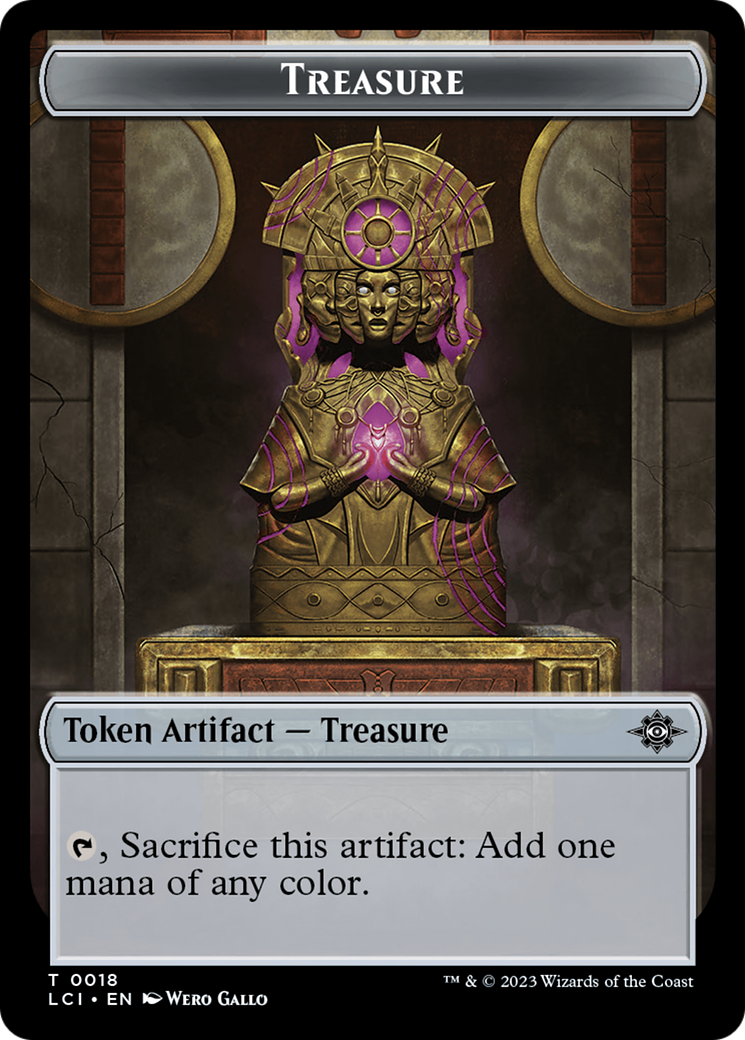 Treasure (0018) // Spirit Double-Sided Token [The Lost Caverns of Ixalan Tokens] | Dumpster Cat Games