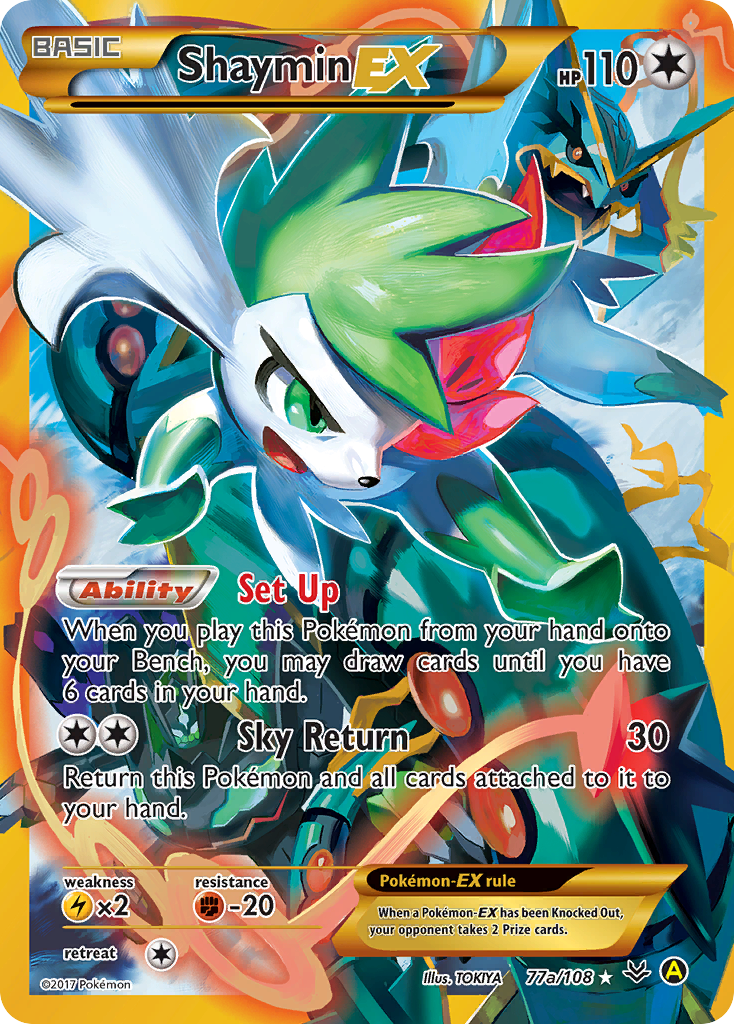 Shaymin EX (77a/108) [Alternate Art Promos] | Dumpster Cat Games