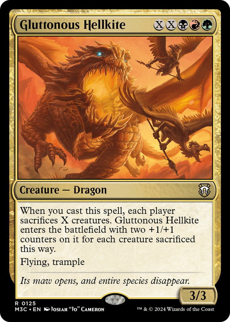 Gluttonous Hellkite [Modern Horizons 3 Commander] | Dumpster Cat Games