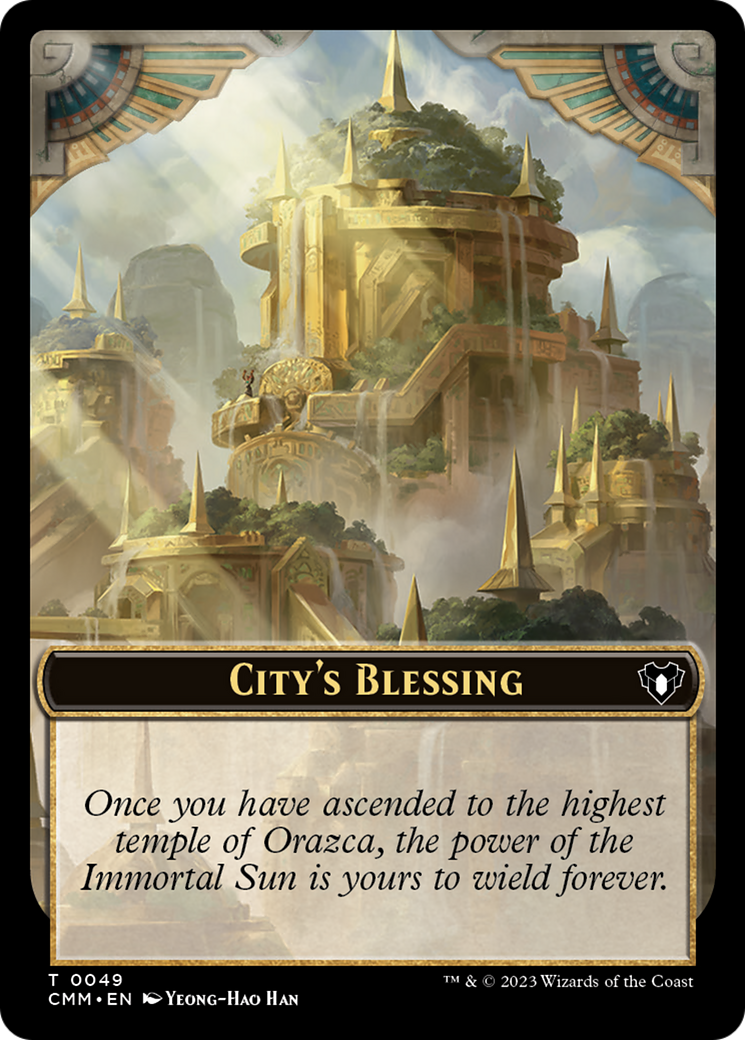 City's Blessing // Construct (0075) Double-Sided Token [Commander Masters Tokens] | Dumpster Cat Games